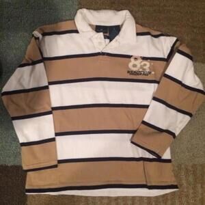 Kenneth Cole Reaction Boy's Long Sleeve Polo Shirt Size M